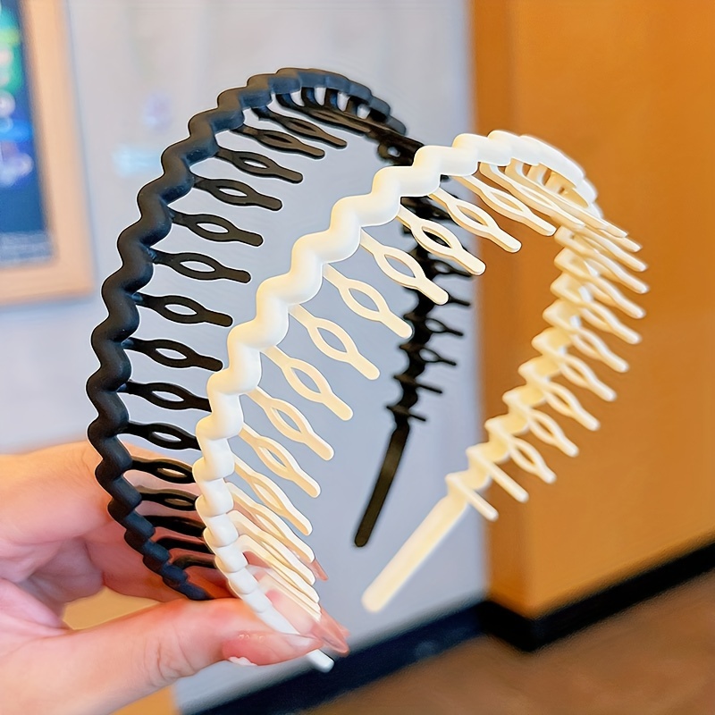 1/2/3pcs 헤어 클립 서리로 덥은 컬러 머리띠 여성용 미끄럼 방지 밴드 치아 간단한 압력 머리띠 얼굴 머리띠 헤어 액세서리