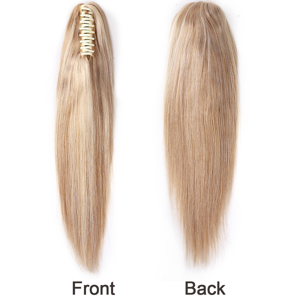 Extensiones de cola de caballo con Clip Rich Choices, 100% de cabello humano, cola de caballo de mandíbula larga/garra con Clips, postizos para mujer