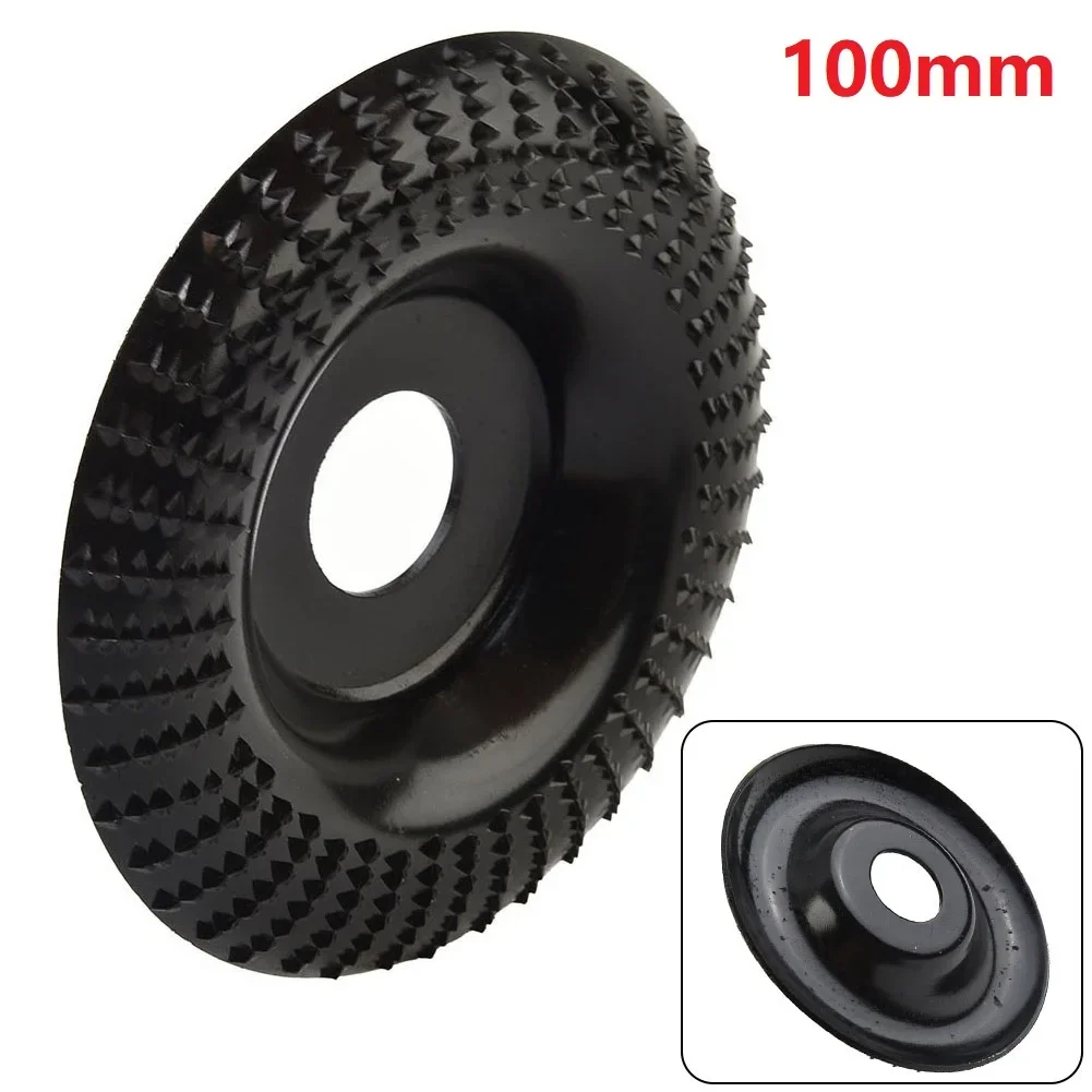 Muela angular de madera redonda de 4 pulgadas, disco abrasivo, amoladora angular, revestimiento de carburo, herramienta rotativa de tallado y lijado para dar forma al orificio de 22mm