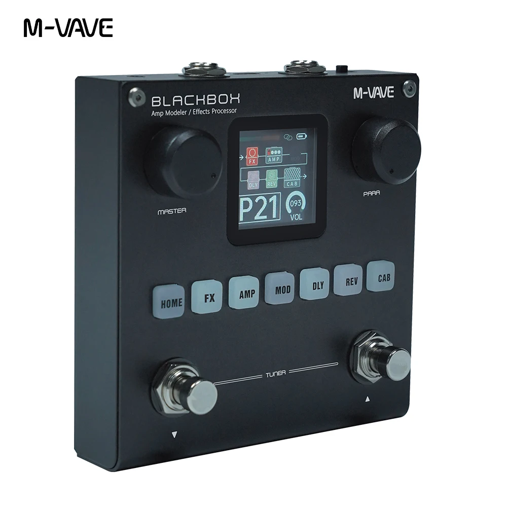 M-VAVE Blackbox Guitar / Bass AMP Modeler Multi Effects Processor Rechargeable for Electric Guitar Bass Strings Instrument Parts