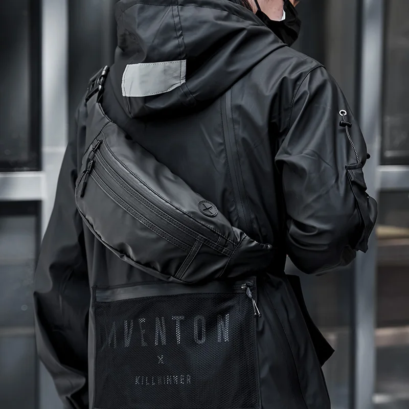 Herren-Gürteltasche mit Diebstahlschutz-Reißverschluss, wasserdichte Sport-Outdoor-Schultertasche, verstellbare Umhängetasche für Reisen, Spaziergang, Radfahren