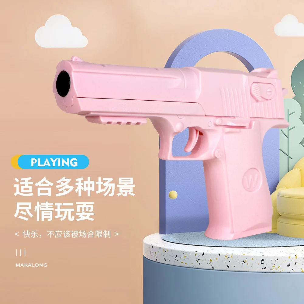 Pistolas de juguete para niños, pistola de águila del desierto, pistola Manual de juguete, dardo de espuma, lanzador de modelo de tiro para niños y niñas, juegos al aire libre