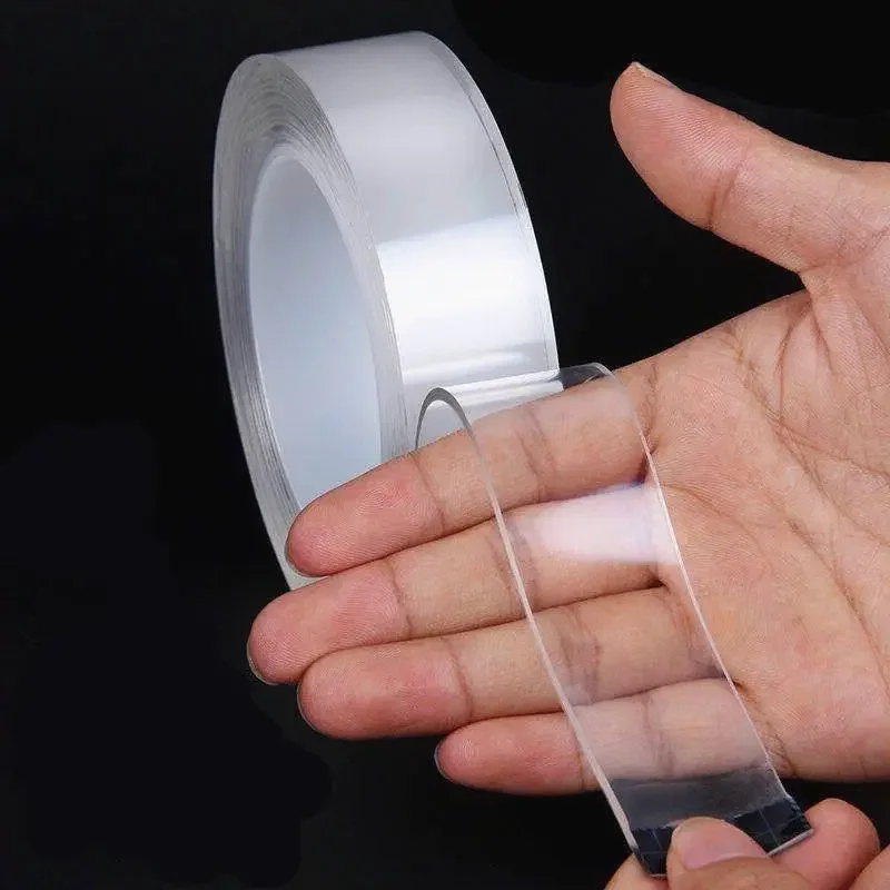 1-10M Nano Double Sided Adhesive Tape Heavy Duty Clear Waterproof Traceless Extra Strong Glue Removable Seal Gap Strip 1/2/3/5cm