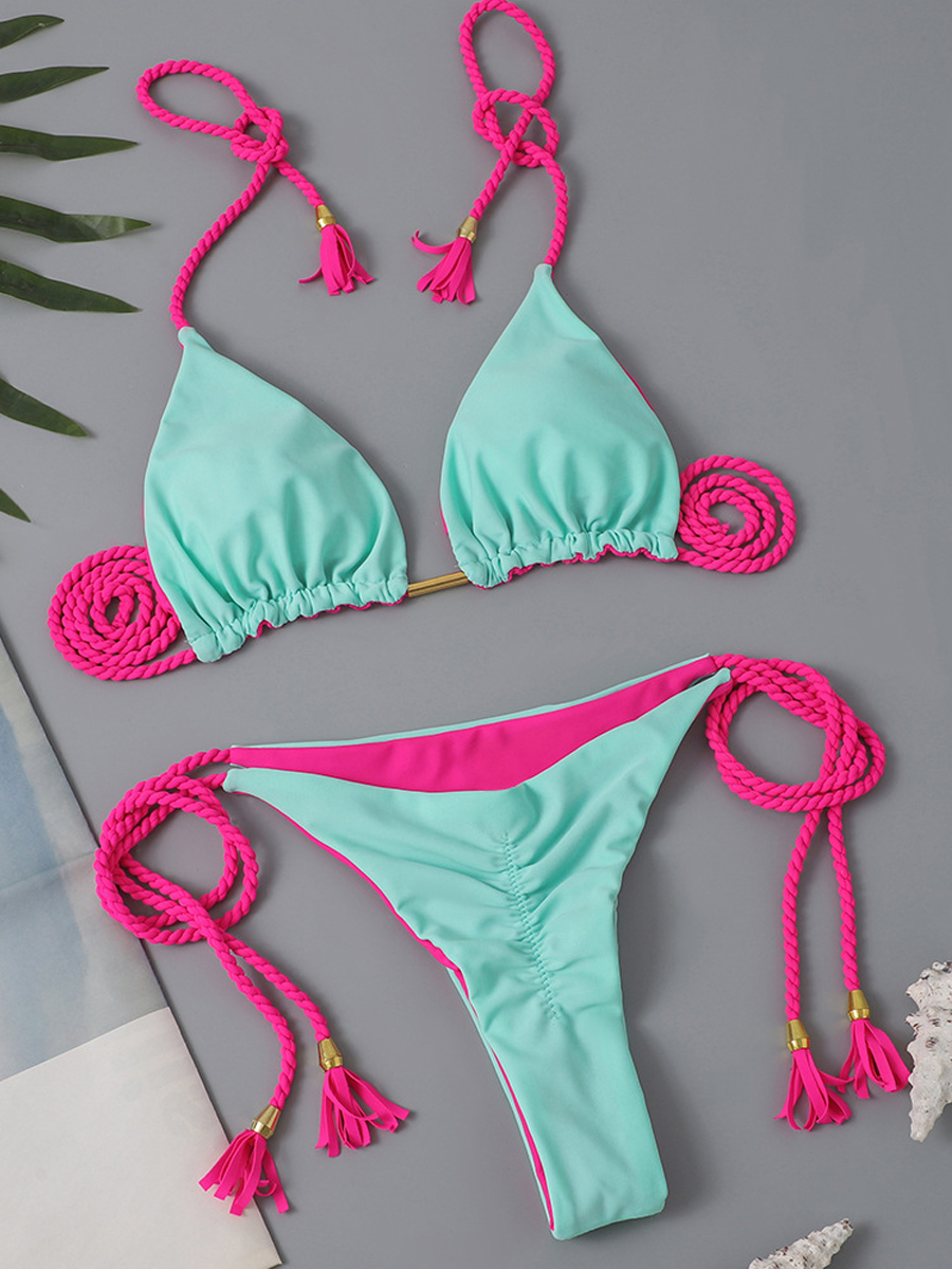 Купальник-бикини с треугольными лямками, женский сексуальный бразильский купальник с завязками сбоку, стринги, женский купальный костюм, летняя пляжная одежда, 2023