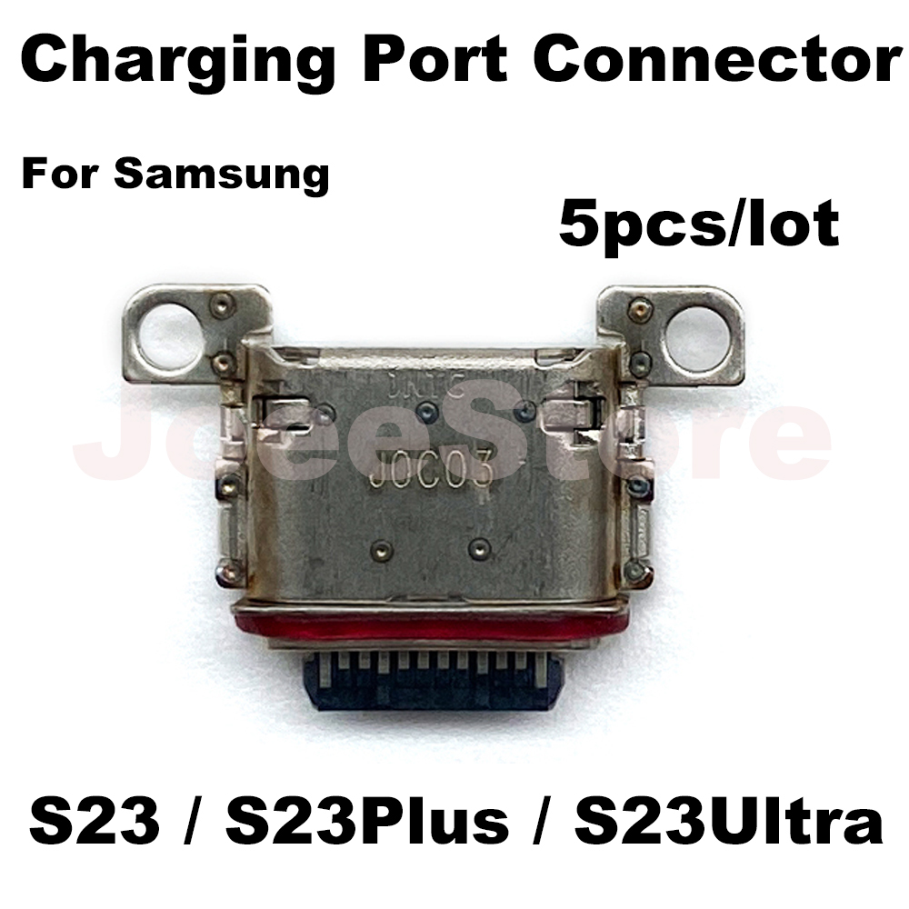 Conector de puerto de carga USB para Samsung S23 S22 S10 S20 S21 Ultra S8 S9 Plus, enchufe de cargador tipo C, 5 uds.