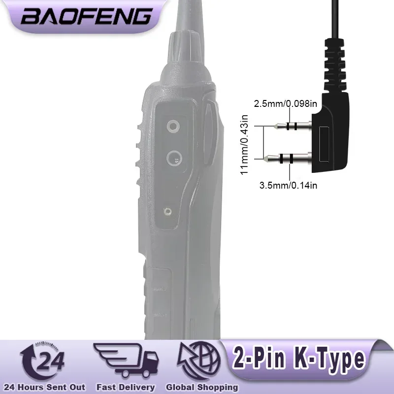 Baofeng Microfoon UV-18 Pro Max Speaker Mic UV-5RH Dual Ptt Waterdichte Headset Tangent Voor Quansheng UV-K5 UV-K6 Walkie Talkie