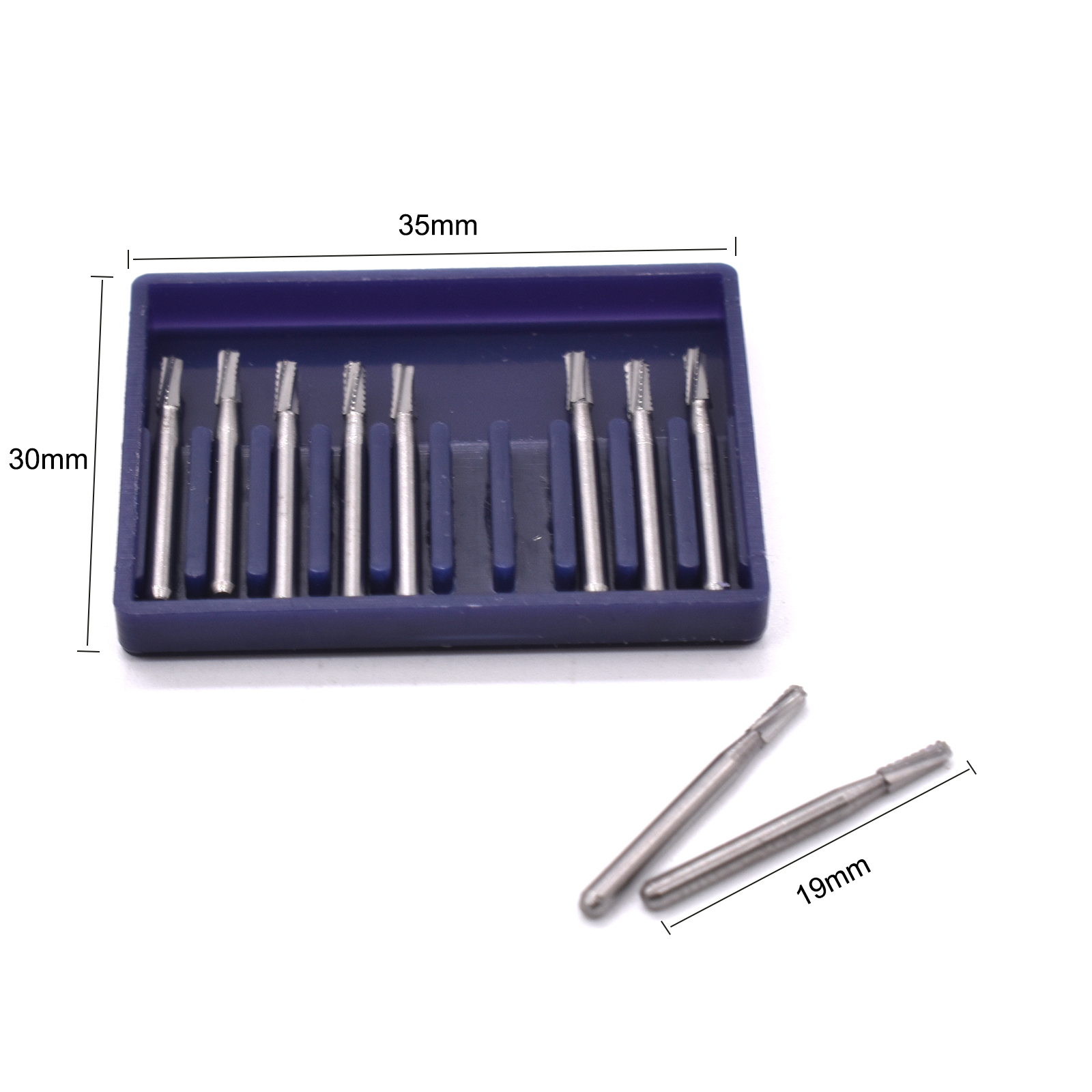 10 unids/caja aguja Dental de corona rota para romper corona endodoncia mango chapado en oro y plata 1957 #   1958 #