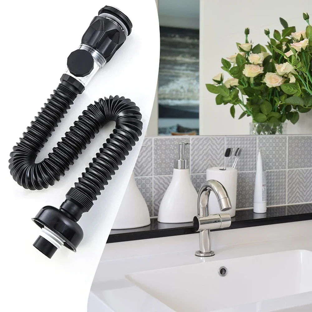 Upgrade Washbasin Drain Fitting Press Type Siphon With Odor-Proof And Anti-Insect Design Suitable For 40-50mm Sink Holes