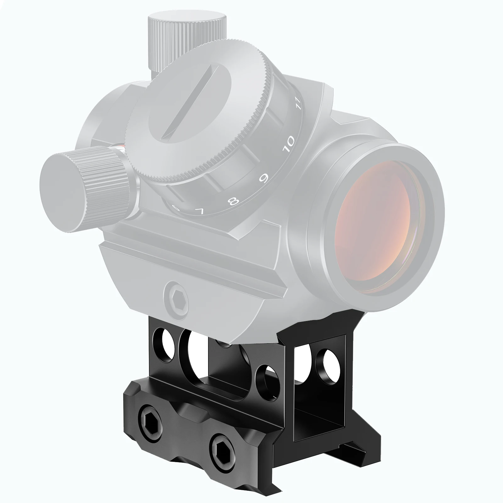 Riser Mount 1" Height Picatinny Short Riser Mount Aluminum Alloy Scope Riser Base Mount 20mm Picatinny Rail