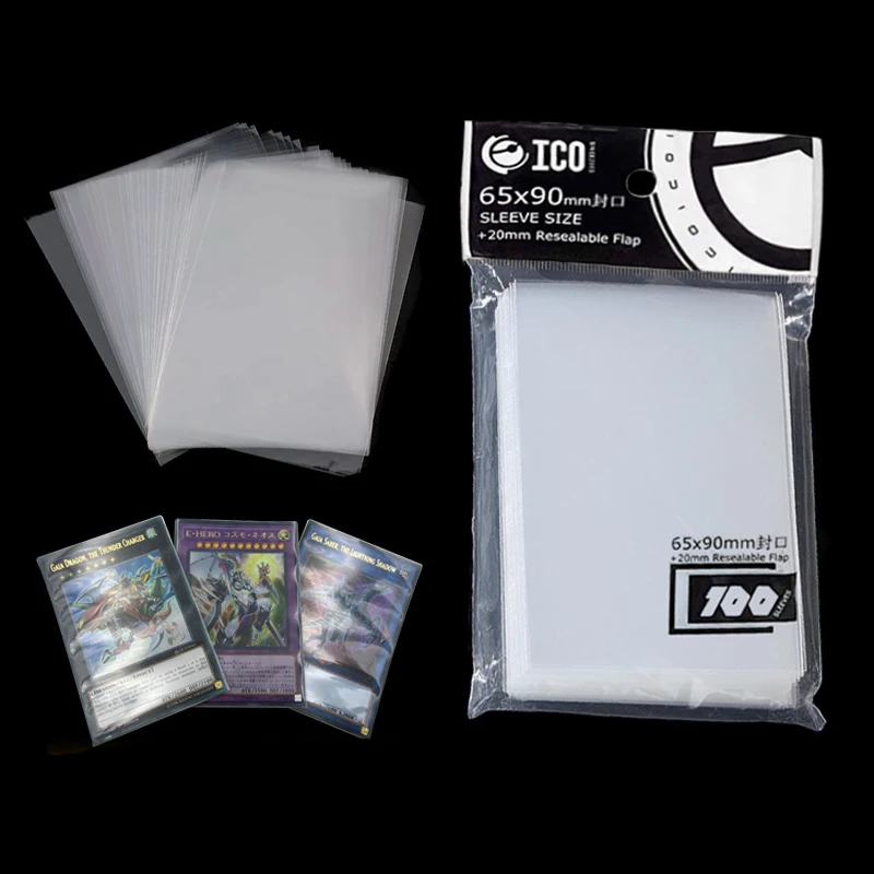 200 Stück (2 Packungen) 65 x 90 mm Kartenhülle, Kartenschutz, Magic Killers of Three Kingdom Football Star Card, transparente Brettspiele