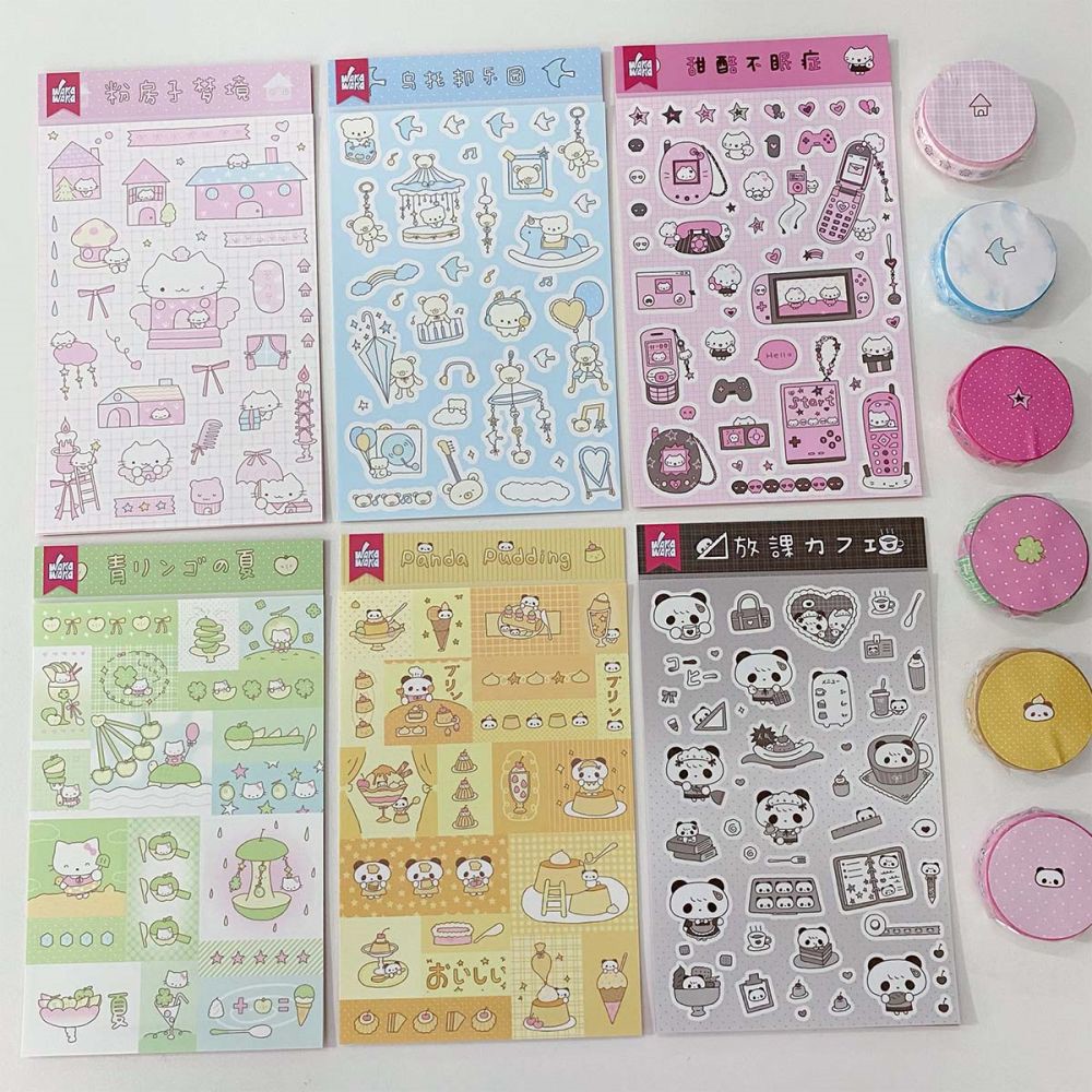 1ชิ้นสติกเกอร์ตกแต่งรูปสัตว์ลายกราฟฟิตีเครื่องเขียนจากเกาหลีสติกเกอร์การ์ดน่ารักสำหรับศิลปะการทำสมุดภาพงานวางแผนงานฝีมืออัลบั้ม