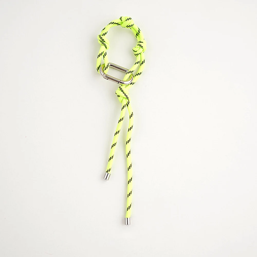 INS Handmade Nylon Rope Keychain DIY Personalized Pendant Rope Key Chain Y2K Korean Style Couple Climbing Rope Bracelet