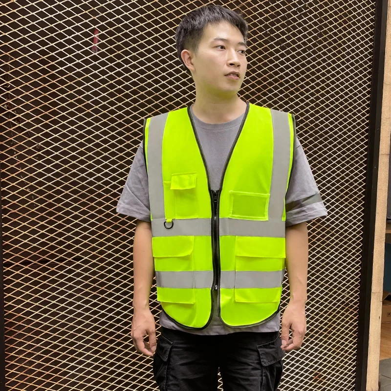 Gilet di protezione del lavoro ad alta visibilità, abiti da lavoro, tute di sicurezza per sport all'aria aperta per moto e biciclette, giacche accattivanti