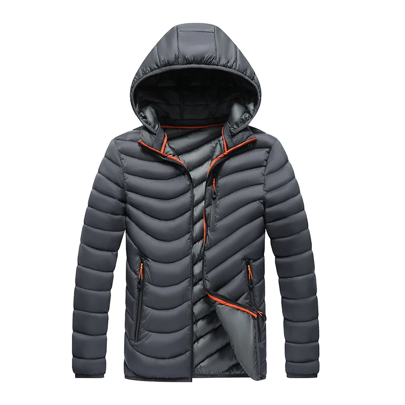 Otoño Invierno hombres Parkas rompevientos cálido Casual moda al aire libre chaquetas de plumón para hombre a prueba de viento algodón grueso abrigos con capucha para hombre