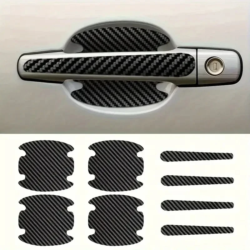 8Pcs Auto Tür Schüssel Anti-scratch Aufkleber Klar Tür Schüssel Griff Schutz Aufkleber Farbe Oberfläche Film Auto Zubehör