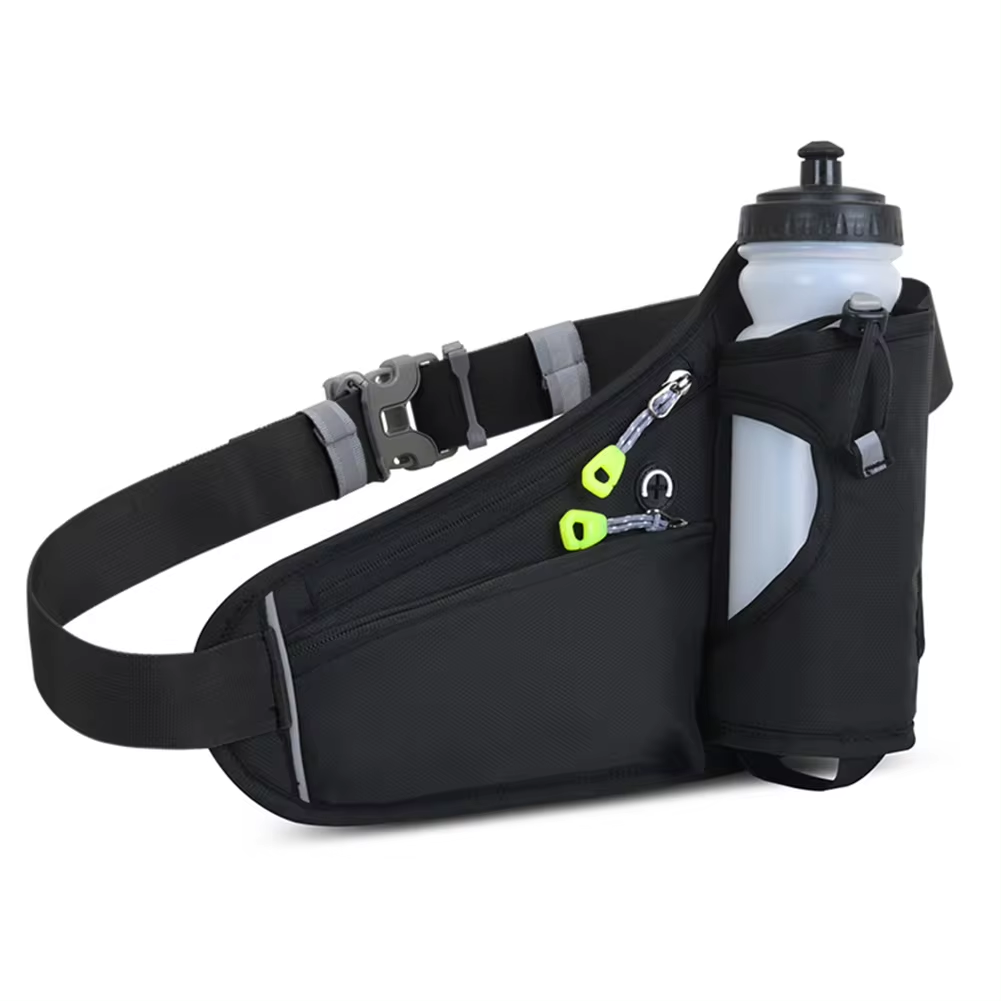 Sac banane de sport pour hommes et femmes, sacs de taille de course, porte-bouteille d'eau, sac de ceinture d'hydratation, sac de course à pied, sac de jogging, sac de cyclisme, sac de téléphone portable