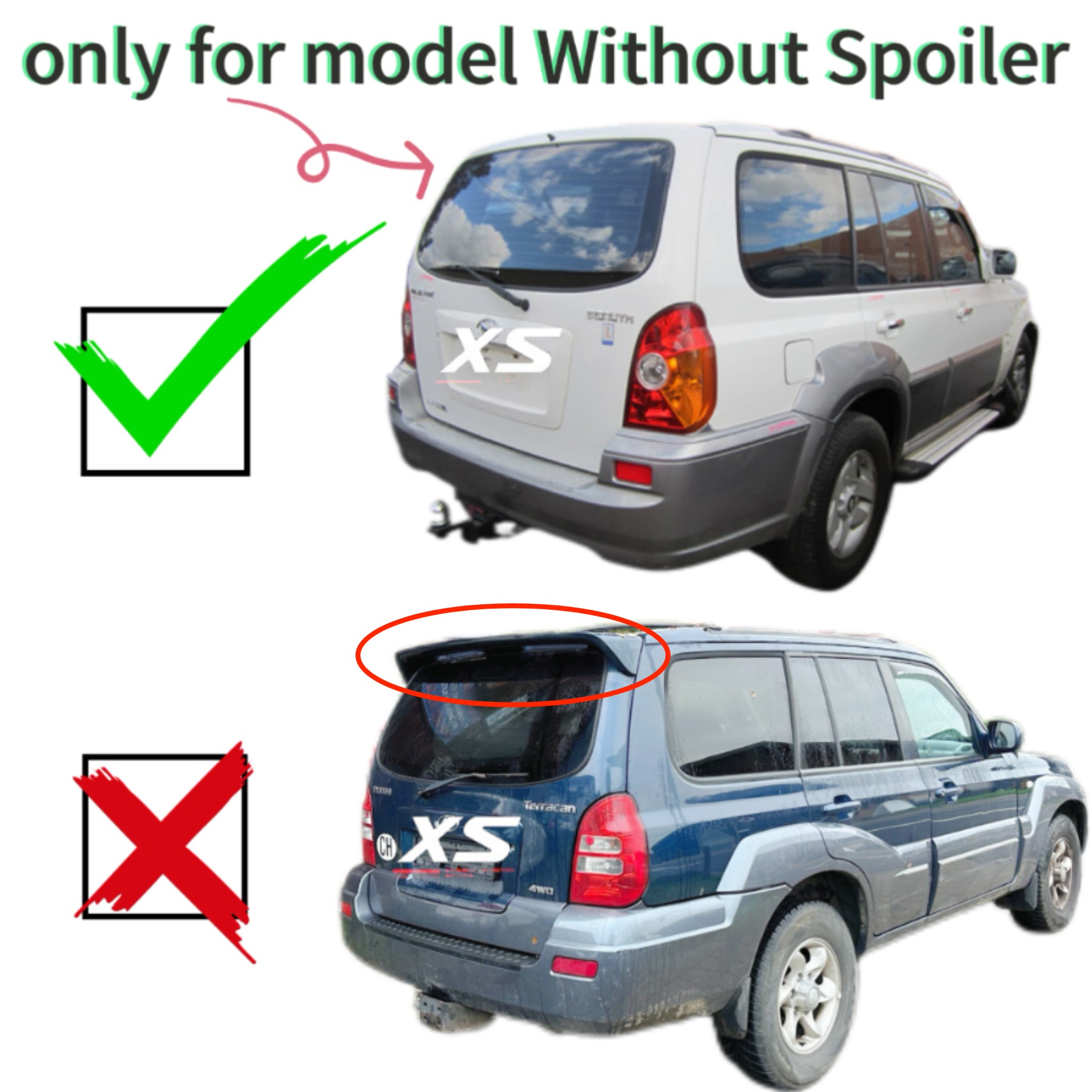 ヒュンダイテラカン用リアゲートリフトサポートストラップ,hp 2001-2007,トランク,ブーツショックダンパー,シリンダーロッド,スポイラーなし,2個