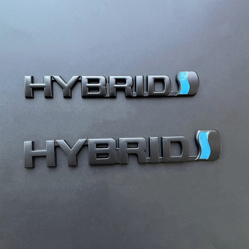 3D メタルハイブリッドロゴサイドフェンダーリアトランクエンブレムバッジ車のステッカーデカールトヨタプリウスカムリクラウンオーリス Rav4s TRD