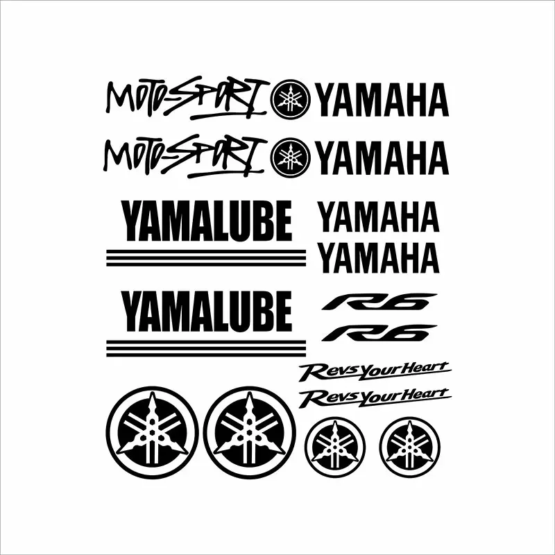 Adesivos refletivos para motocicleta, logotipo a laser yamaha, corpo de corrida, caixa traseira, carro modificado, decalques decorativos à prova d'água