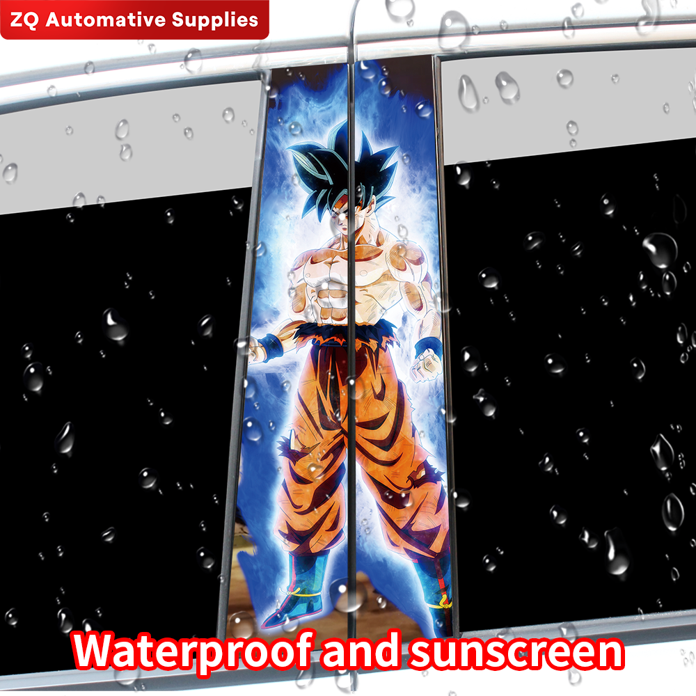 アニメ悟空車のステッカー自動 B ピラー防水日焼け止め装飾カバー傷 DIY 車のドア柱ビニールデカールアクセサリー