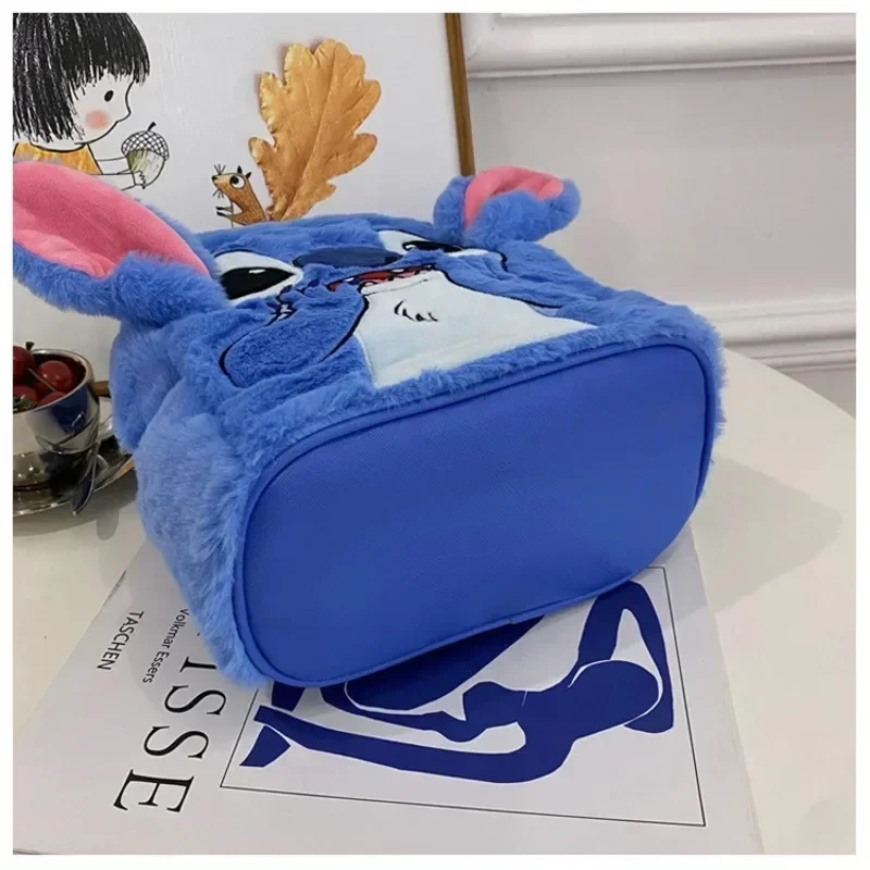 Disney zaino in peluche cucito di alta qualità cartone animato moda 3D mini zaino da donna borsa da scuola per bambini carina di grande capacità