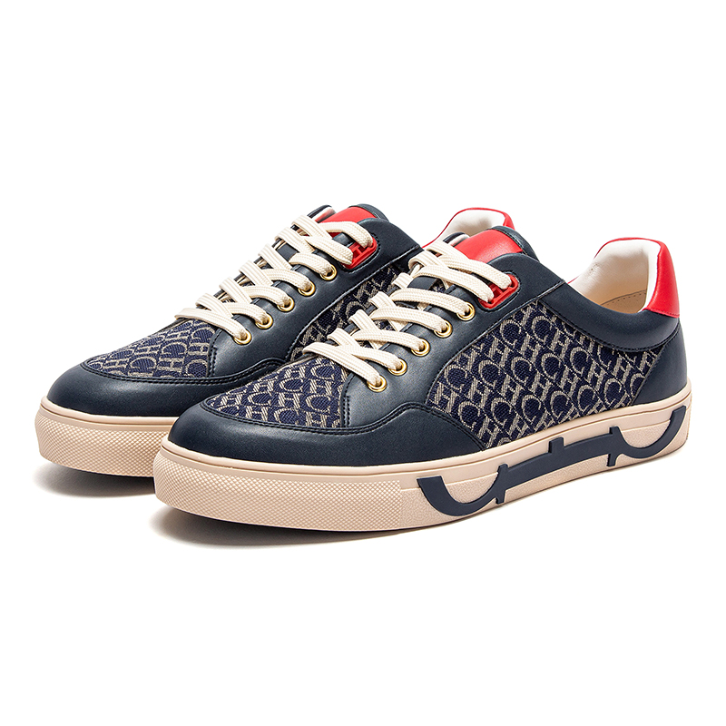 11.11 Sapatos casuais masculinos quentes de marca de luxo sapatos planos com cadarço mocassins com monograma Black Friday
