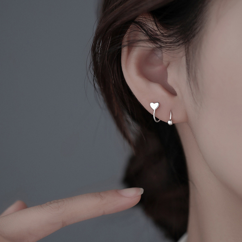Clearance_2pc aço inoxidável cor de ouro mínimo cristal estrela orelha studs brinco feminino coreano helix studs tragus cartilagem pierci