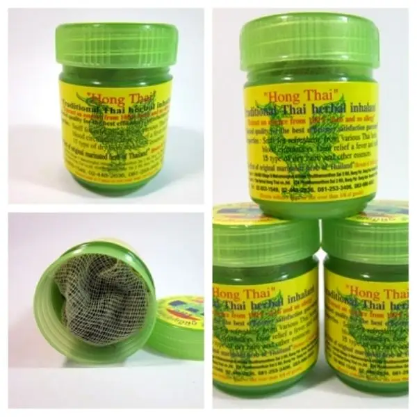 Inhalador inhalante a base de hierbas tailandesas Hong Thai tradicional flujo de nariz mareado refrescante esencias 5 uds/4 Uds/1 Uds