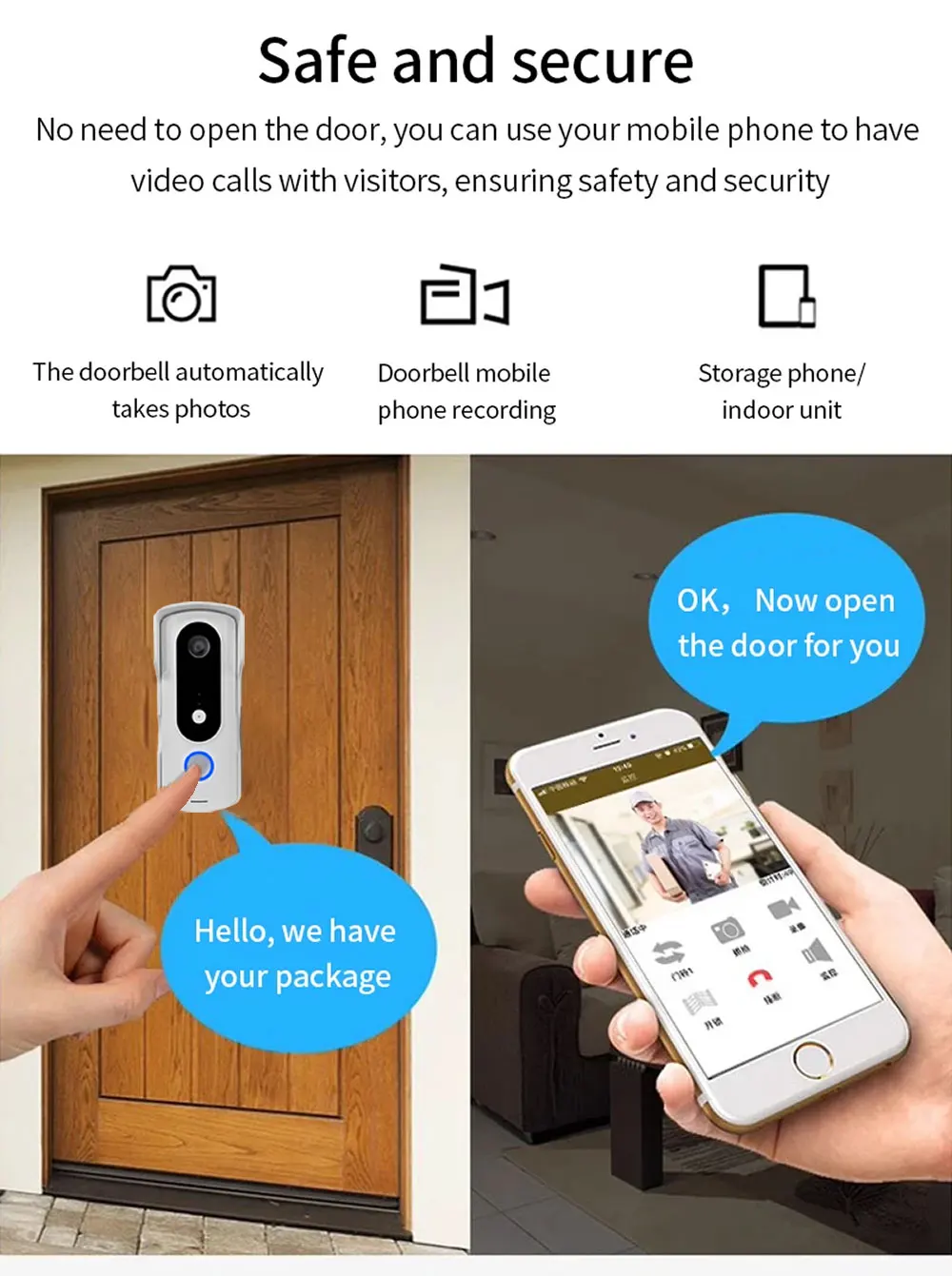 Novo sistema de intercomunicação de vídeo com 2 fios, tela sensível ao toque colorida de 7 polegadas, tuya, wi-fi, 1080p, painel de chamada à prova de chuva, câmera ir para casa, villa, construção