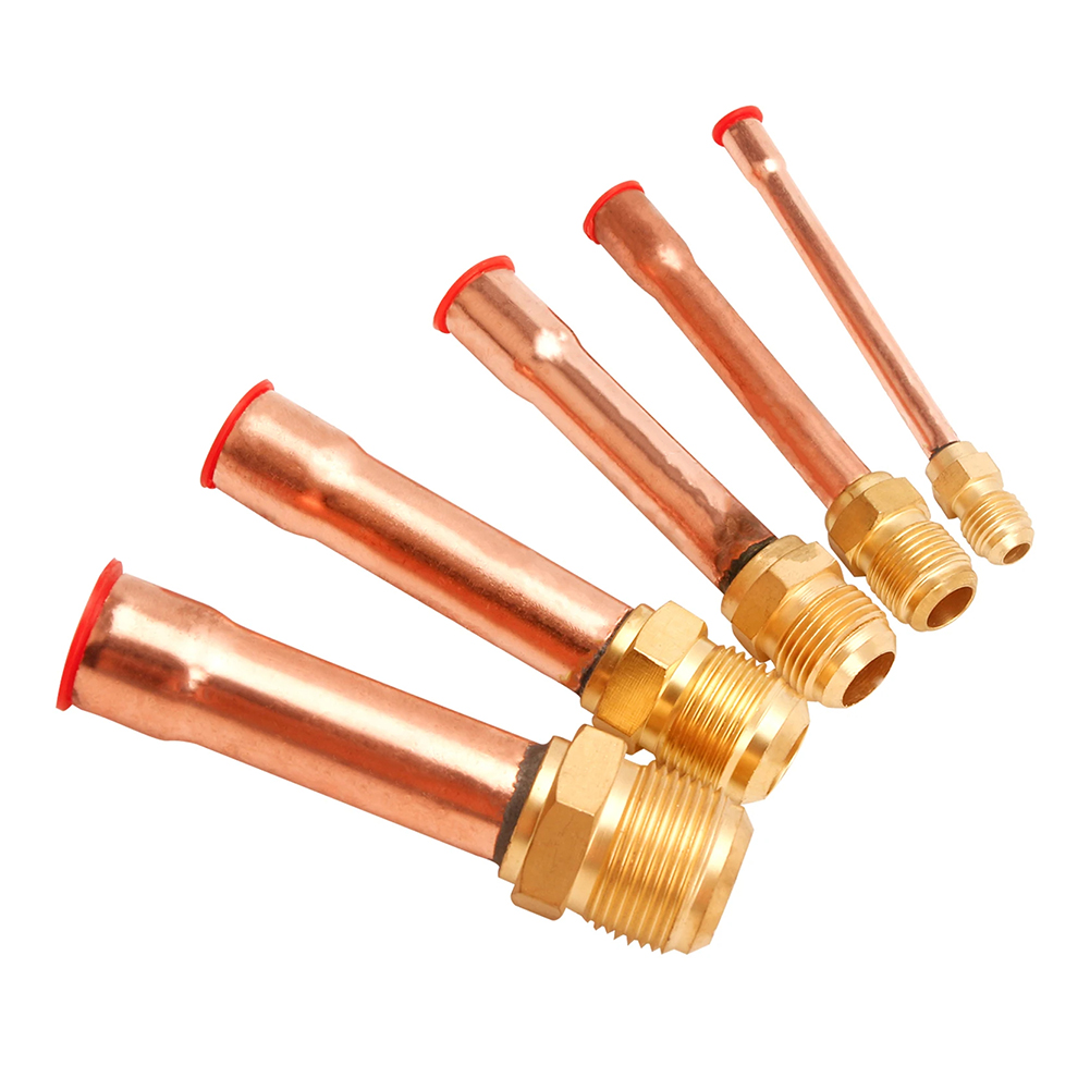 1 Stuks Airconditioning Koperen Pijp Met Gesmeed Messing SAE 1/4 3/8 5/8 1/2 3/4 Schroefdraad Connector Fitting Adapter -20 tot 120 ℃