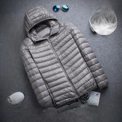 Jaqueta Leve de Aodão com Capuz para Homens Estilo Casual Curto Quente Tamanho ande Roupas Externas Primavera Outono Inverno