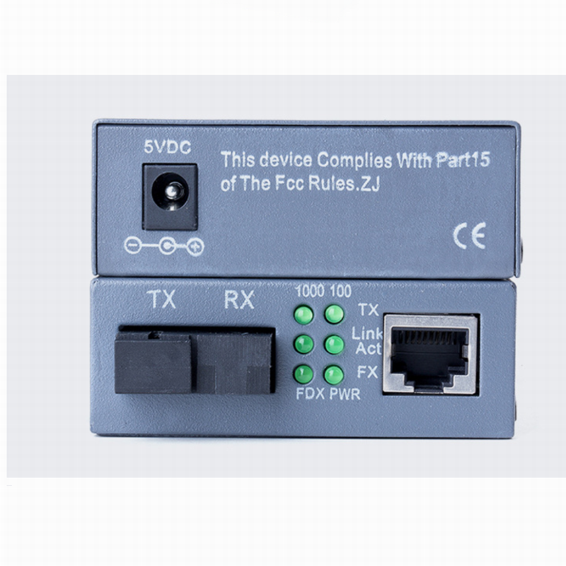 Gigabit Fiber Optical Media Converter HTB-GS-03 1000Mbps Single Fiber SC Port External Power Supply Optical fiber transmitter
