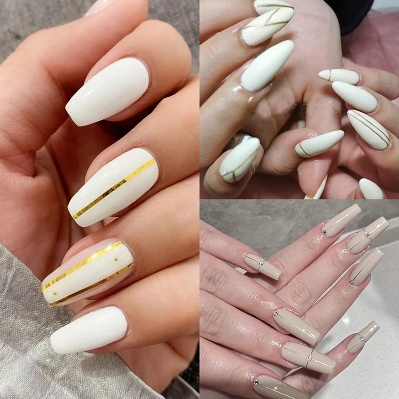 30 Uds. Cinta de rayas para uñas, línea de hilo metálico, herramienta artística para uñas 3d, rollos de colores, calcomanías para uñas, pegatinas para puntas de uñas DIY, decoración