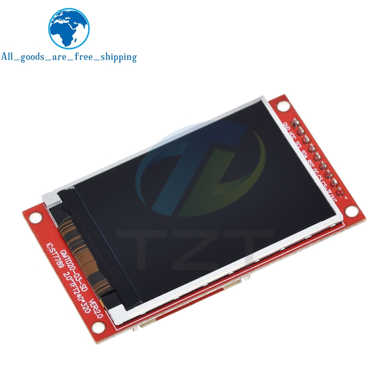 TZT 2,0-дюймовый TFT-дисплей OLED ЖК-дисплей IC ST7789V 240RGBx320 Точечная матрица SPI-интерфейс для Arduio Полноцветный модуль ЖК-дисплея