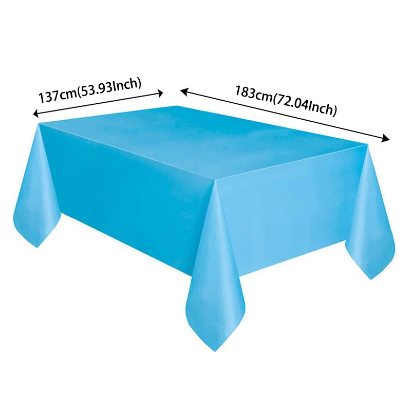Nappe jetable de couleur unie, 137x183cm, pour fête d'anniversaire, mariage, noël, couverture de Table, essuyage rectangulaire, décor en tissu de bureau