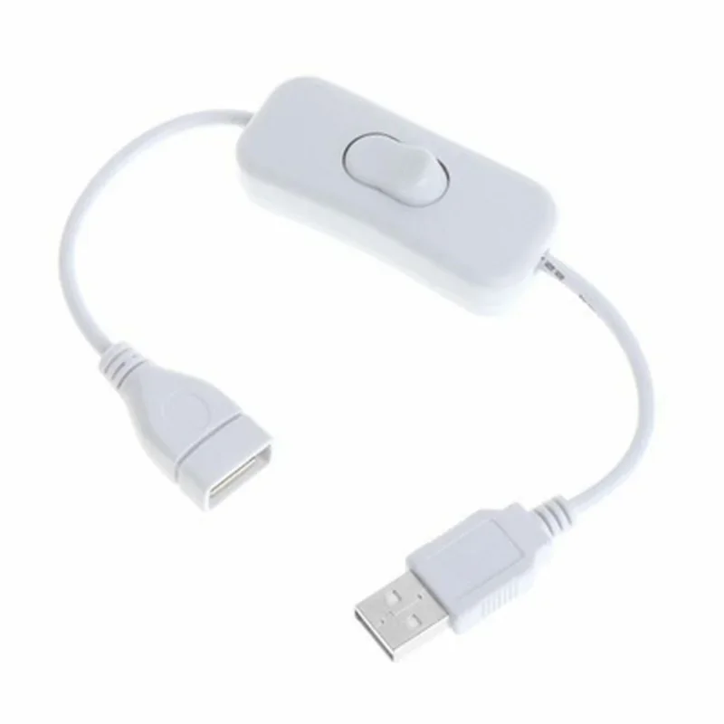 ESCAM 28cm USB Cable with Switch ON/OFF Cable Extension Toggle for USB Lamp USB Fan Power Supply Line Durable HOT SALE Adapter