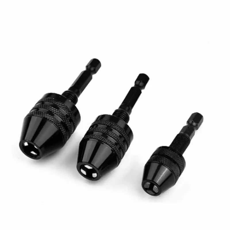 Mandril de broca sem chave 0.3-8mm auto-apertar brocas elétricas ferramentas de fixação de pinça 1/4 "hex shank conversor de mudança rápida