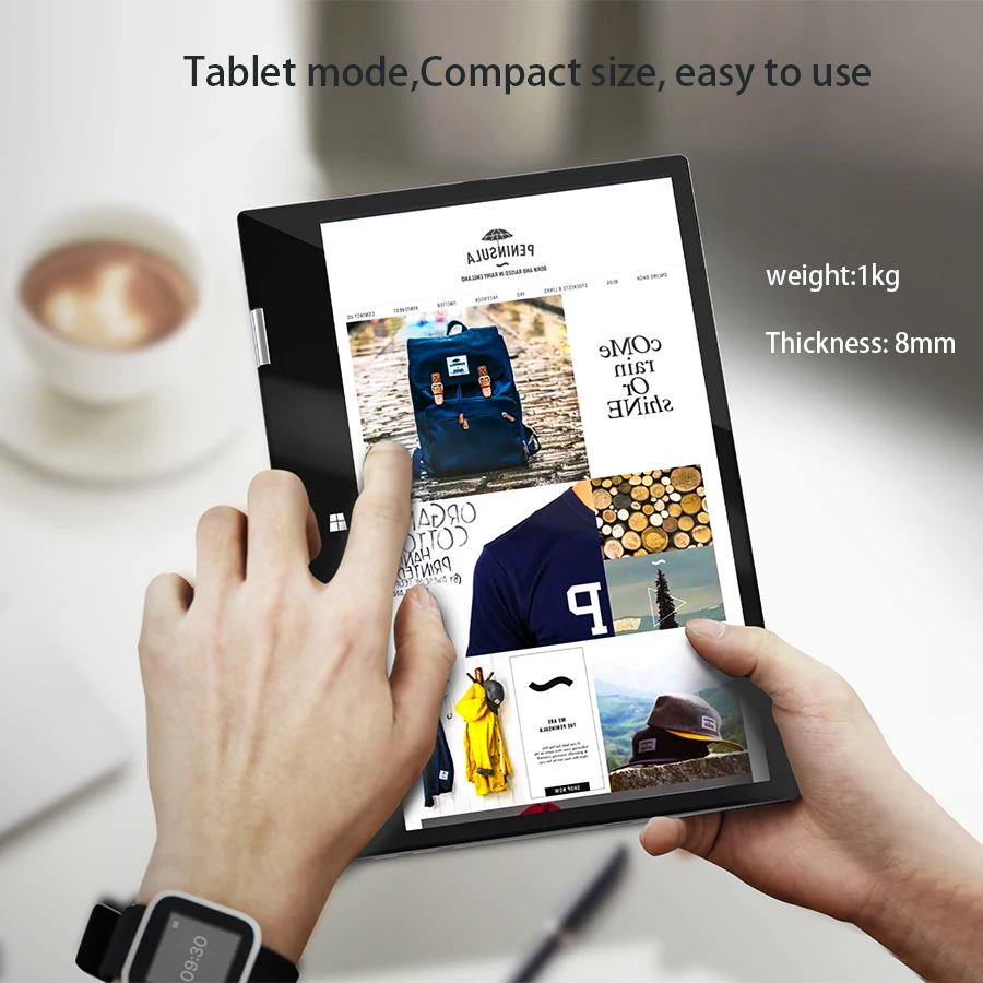 TOPOSH Portable 2 In 1 Mini Laptop Tablet PC Intel N5000 11.6" IPS Touch Screen 16GB RAM 512G SSD Windows 11 YOGA Notebook
