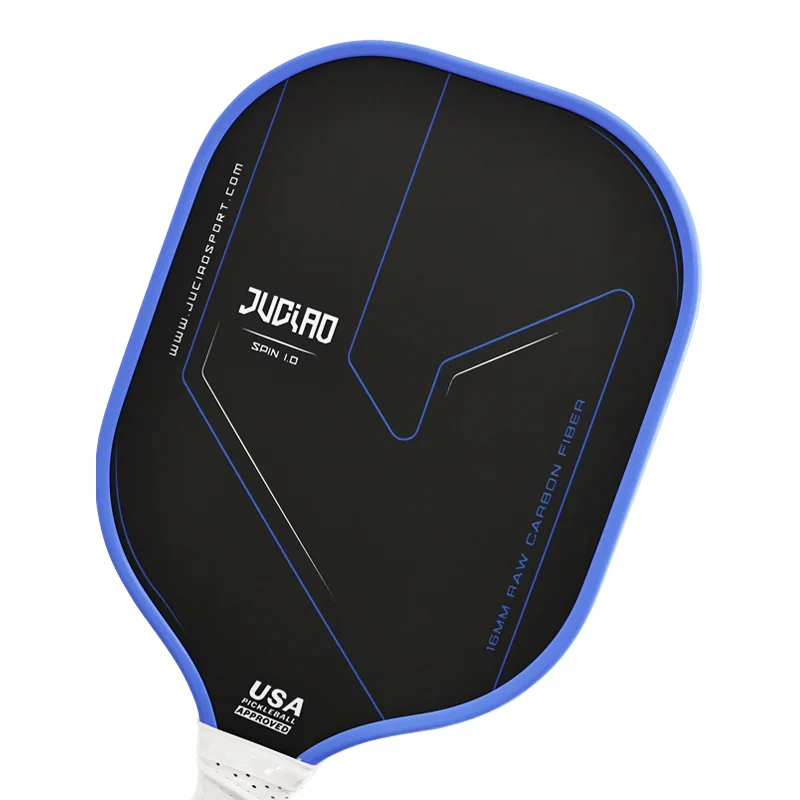 JUCIAO USAPA-zugelassener thermogefütterter Unibody T700 Pickleball-Paddel aus roher Kohlefaser mit strukturierter Spin-Oberfläche und Schaumstoffkante