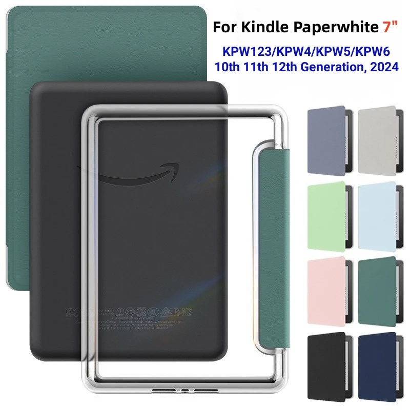 Smart Case voor Kindle Paperwhite 1 2 3 4 5 6 7 8 9 10e 11e 12e generatie 2024 7 "6'' 6.8 Inch 2022 2021 Acryl Achterkant