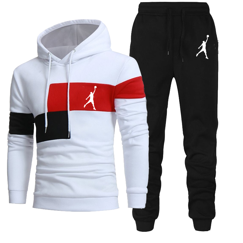 Conjunto con capucha deportiva informal para hombre, chándal con capucha y pantalones para correr, trajes de gimnasio de alta calidad, ropa de calle de otoño e invierno