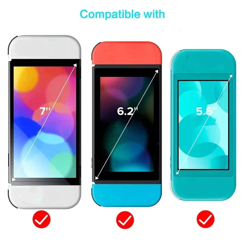 1/2 パックプレミアム強化ガラス Nintendo Switch Lite/スイッチ OLED スクリーンプロテクター HD クリアアンチスクラッチ保護フィルム