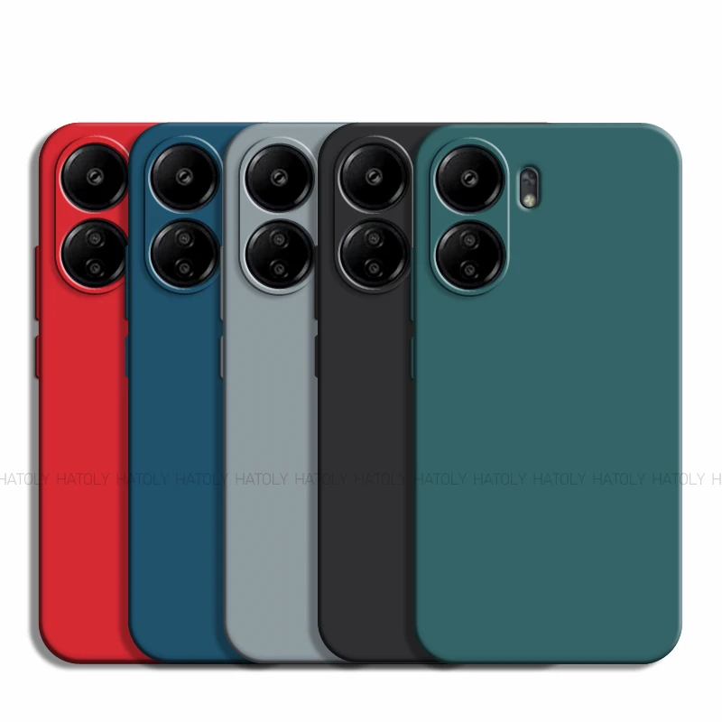 Для Xiaomi Redmi 13C чехол Роскошный оригинальный противоударный жидкий силиконовый защитный чехол из ТПУ для Xiaomi Redmi 13C