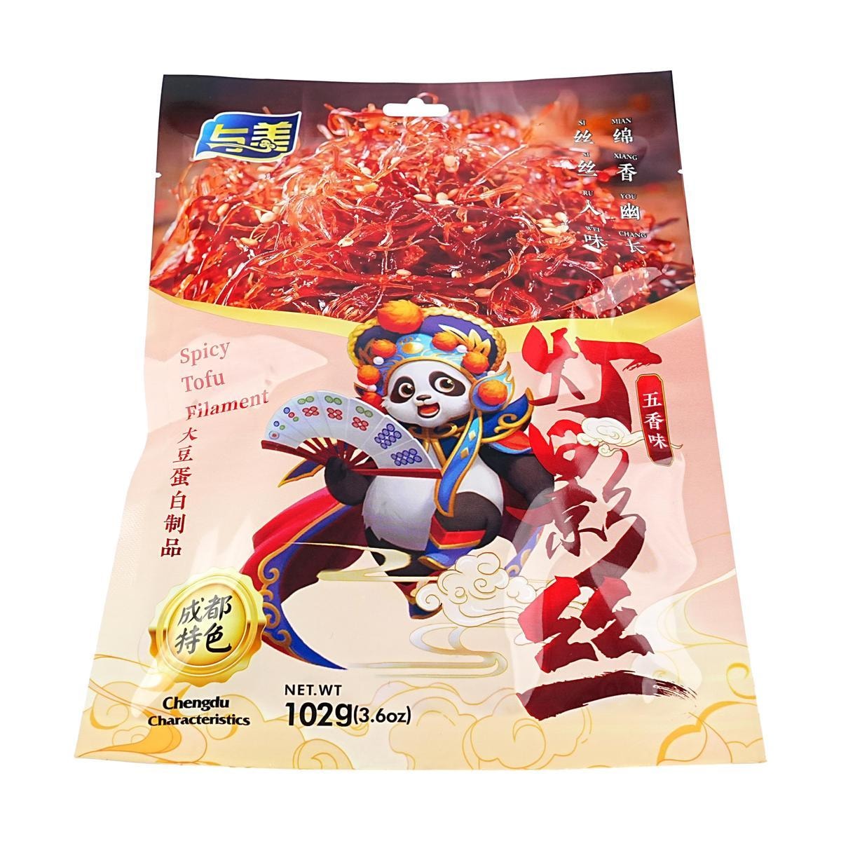 [6Packs] YUMEI Five Spices Spicy Tofu Filament 3.6 oz*6Packs