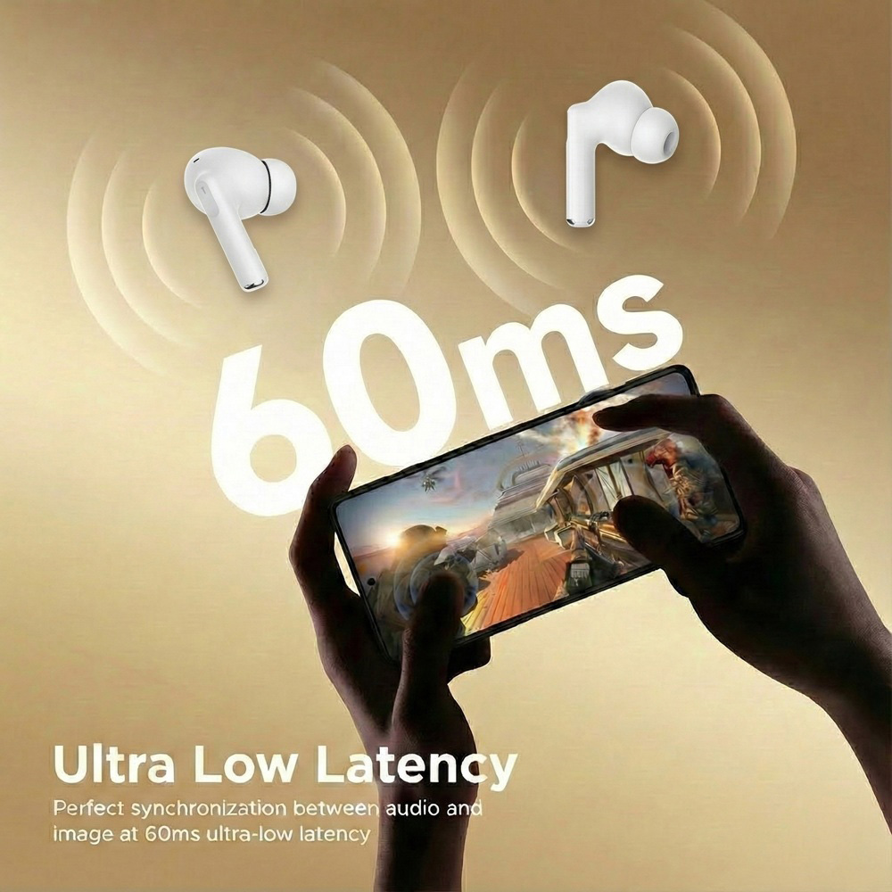 Беспроводные наушники с активным шумоподавлением и погружным звуком Сверхнизкая задержка Легкая беспроводная зарядка для бега в тренажерном зале