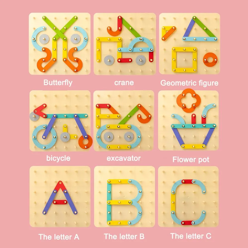 Bloques de construcción creativos Montessori de forma Variable, juguete de Educación Temprana, puzle para bebé