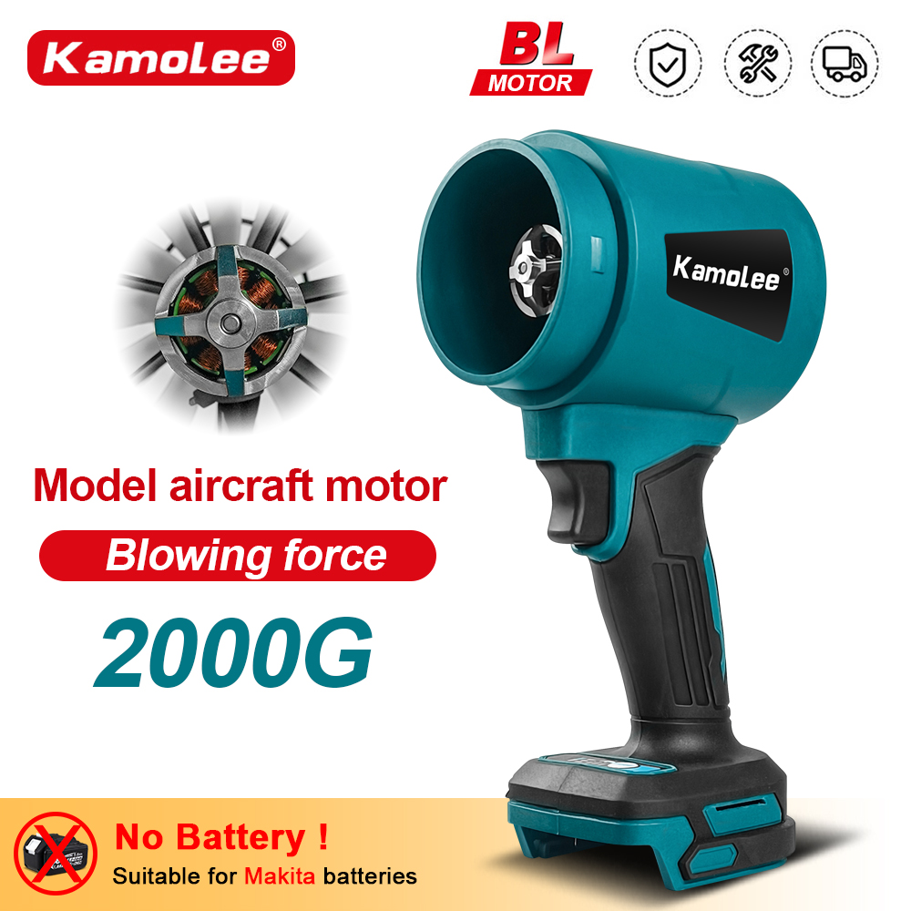 Kamolee 400 m/s Turbo-Jet-Lüfter, 3000 W, kabelloses elektrisches Luftgebläse, heftiges Hand-Elektrowerkzeug für 18-V-Akku von Makita