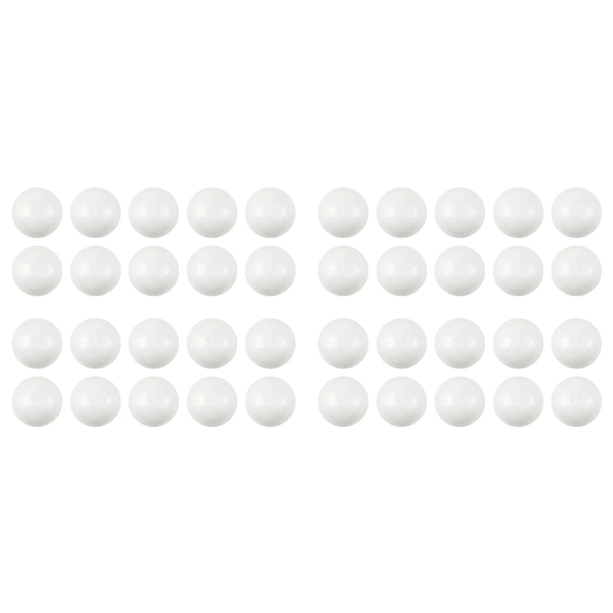 A71P 40 X Esfera de bola de espuma de poliestireno para manualidades de modelado 6 cm --- Blanco
