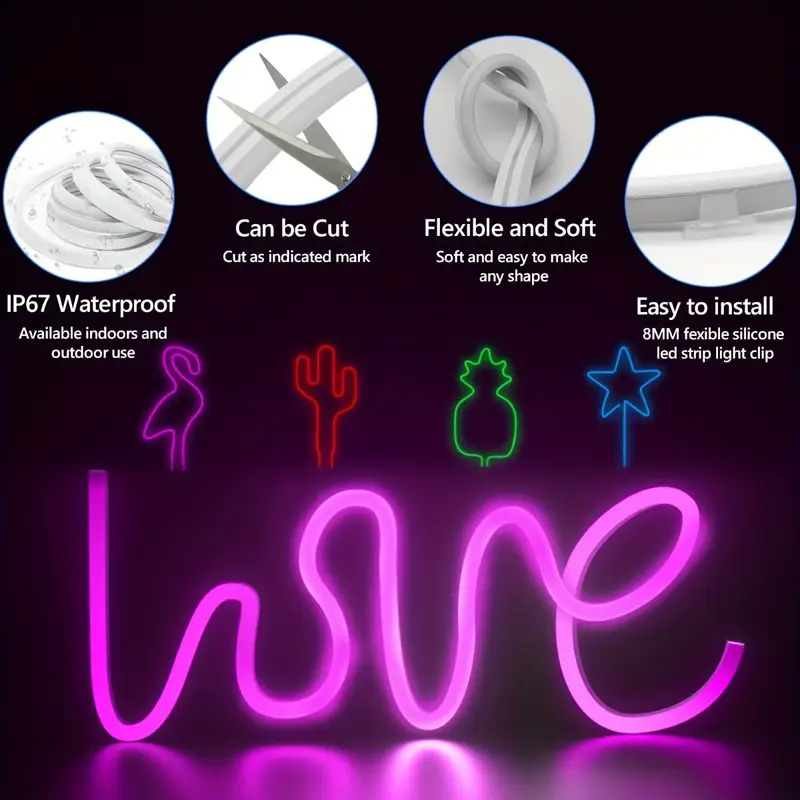 DC24V RGB LED Neon Rope Lights Color Change Music Sync App Control 10M 20M 30M Waterproof Flexible Lamp for Home Decor