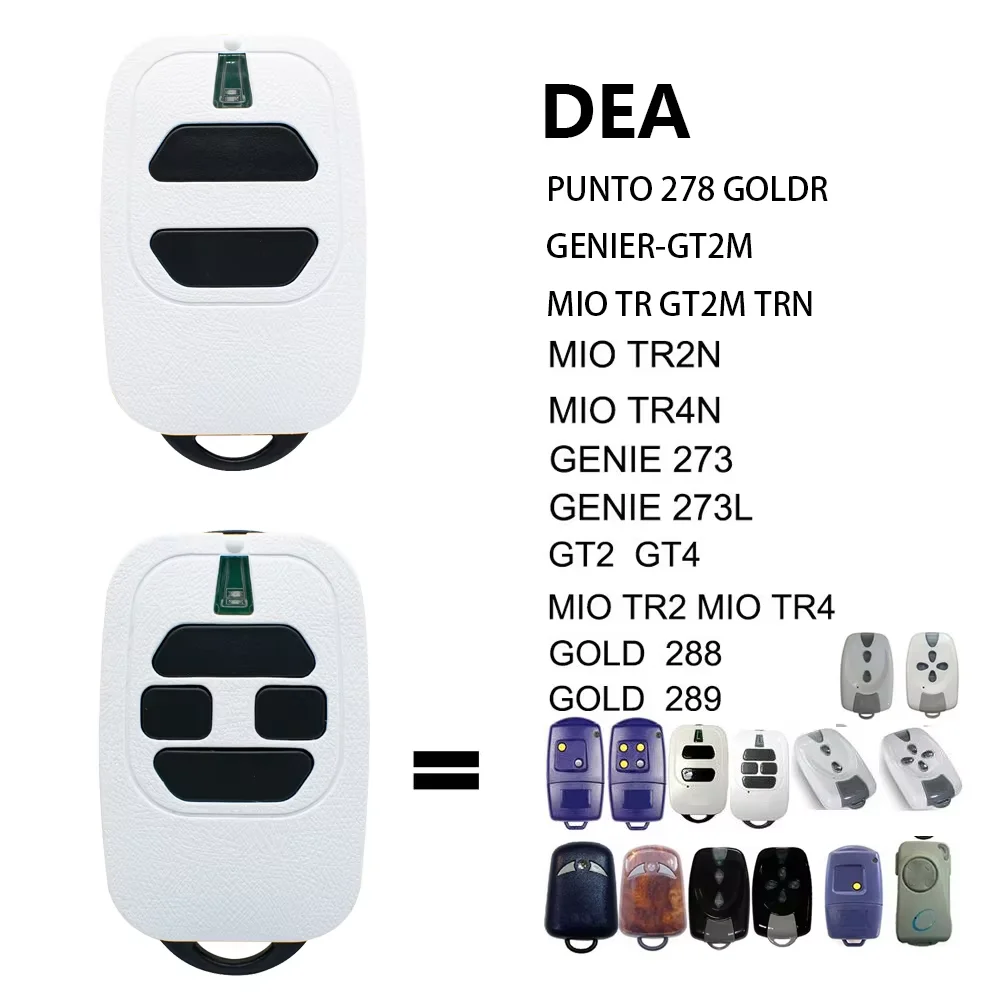1/2/3/5/10pcs DEA GT2 GT4 GTI2 GTI4 GTI2N GTI4N GTI2M GTI4M TR2 TR4 TR2N TR4N GENIE 273 273L Garage Door Remote Control 433MHz
